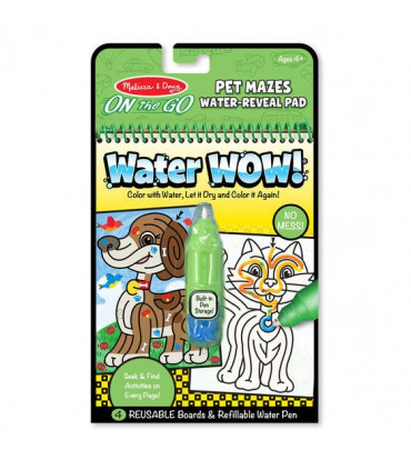 Kúzelné omaľovanky vodou Water Wow - Bludiská so zvieratkami (znovupoužiteľné)