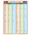Nepravidelné slovesá - Angličtina, tabuľka Irregular Verbs A4