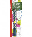 STABILO EASYgraph ergonomická grafitová ceruzka pre ľavákov, petrolejová L HB, 2ks