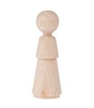 Dřevěná figurka se sukýnkou, 70 mm, 1 ks