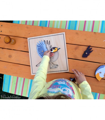 Montessori puzzle vták