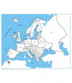 Obrysová mapa Evropy (s popisky)