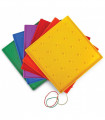 Geoboard farebný s gumičkami (rôzne farby)