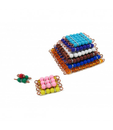 Montessori perlové čtverce (barevné)
