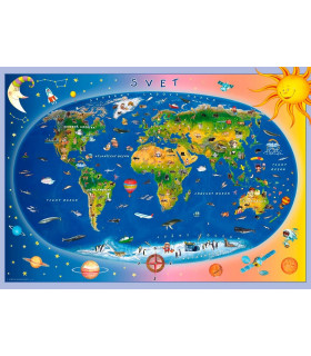 Detská mapa sveta/Cestujeme po SR, A3