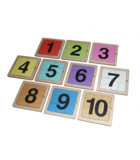 Sada puzzle s číslami 1-10 (10ks)