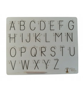 Grafomotorická tabuľka - veľká tlačená abeceda
