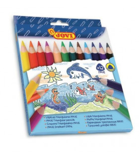 MAXI triangular crayons 12pcs JOVI