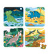 Dinosaury, 4ks puzzle v kufríku 6-9-12-16ks Janod