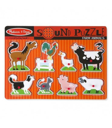 Zvukové puzzle Zvieratká na farme M&D