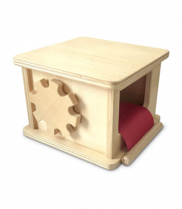 Montessori box s navíjaním látky