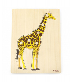Puzzle s úchytkami Žirafa