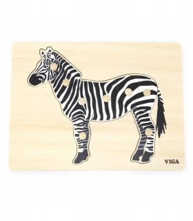 Puzzle s úchytkami Zebra
