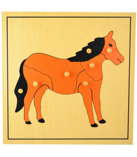 Montessori puzzle Kôň (bez kostry)