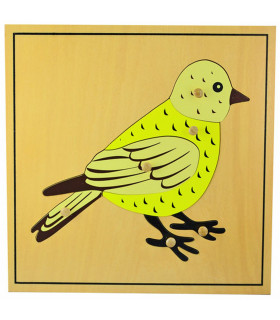 Montessori puzzle Vták (bez kostry)